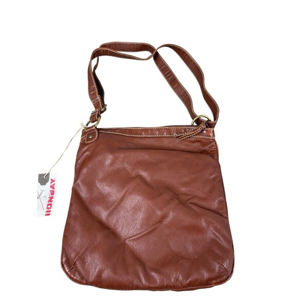 Unionbay Crossbody Bag Cognac Brown Faux Leather Studded Buckle Purse NWT - Picture 8 of 13